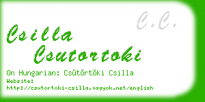 csilla csutortoki business card
